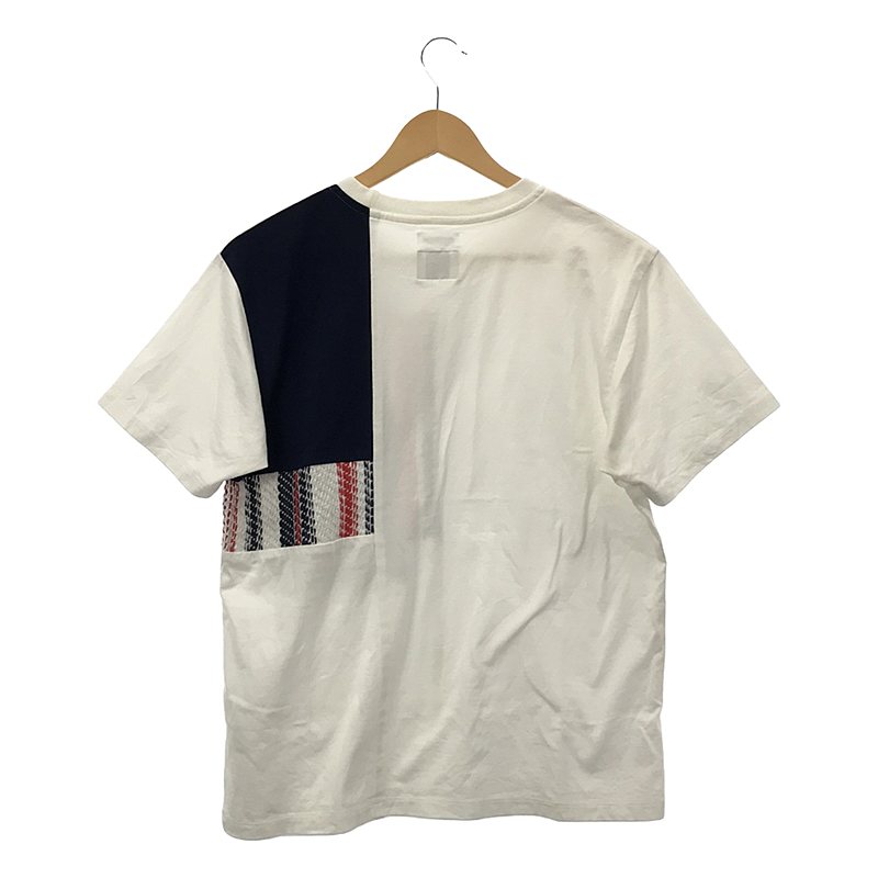 Coohem / コーヘン SUMMER STRIPE TWEED T-SHIRT ニット切替 ポケットTシャツ