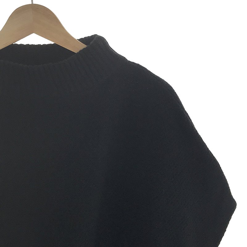 SIWALY / シワリー Bottle-neck Poncho ボトルネック ニットポンチョ アームウォーマー付き