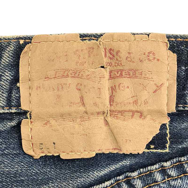 Levi's / リーバイス 60s ヴィンテージ BigE 刻印6 平行ステッチ 足長R 不均等V セルビッチ デニムパンツ