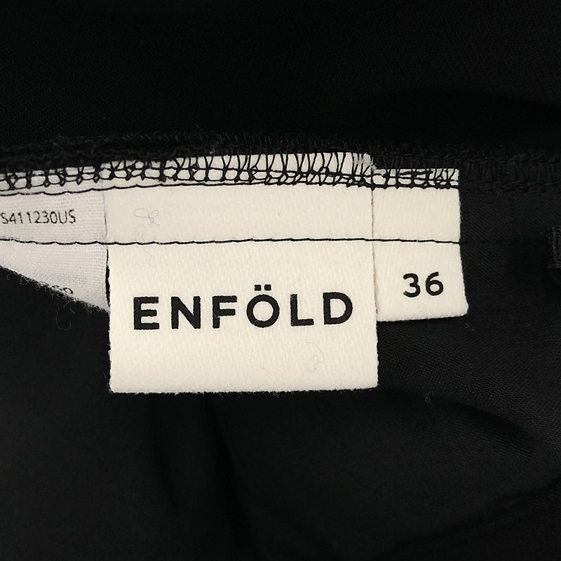 ENFOLD / エンフォルド ダブルクロス タック ワイドパンツ