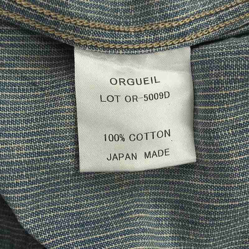 ORGUEIL / オルゲイユ 猫目ボタン ワークシャツ
