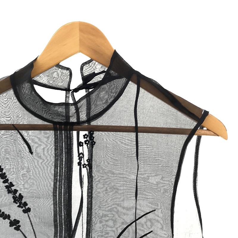 Floral Jacquard Sheer Vest シルクシアーベスト | ブランド古着 Floral Jacquard Sheer Vest シルクシアーベスト | ブランド古着