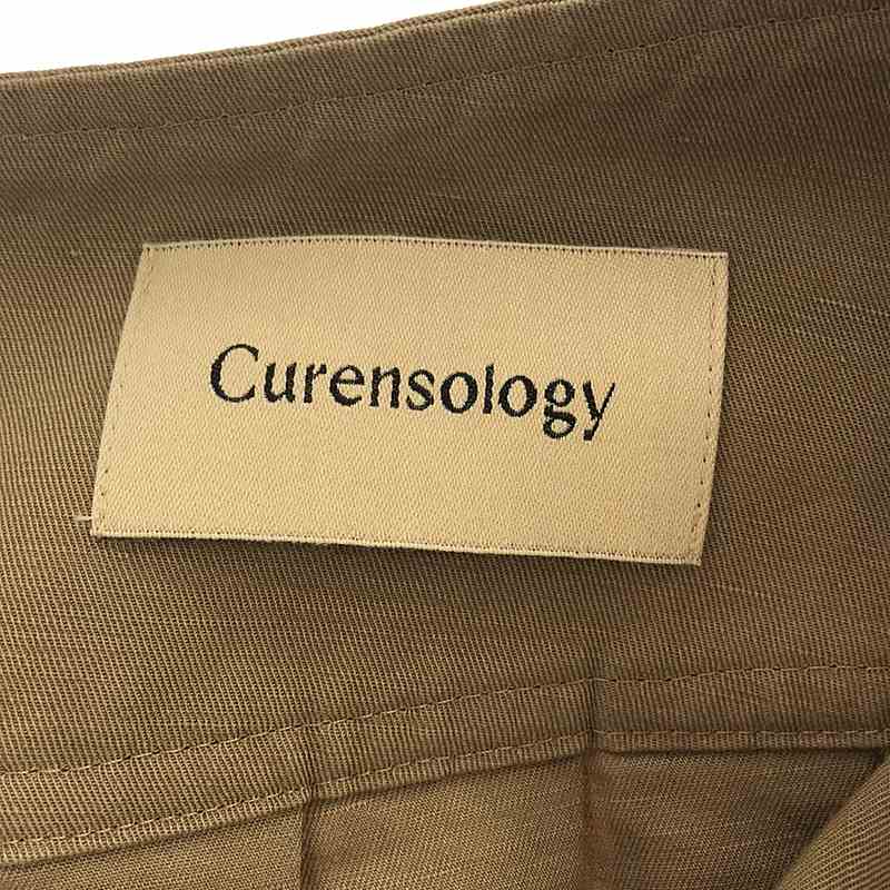 Curensology / カレンソロジー コットン リネン タック ティアード ロングスカート