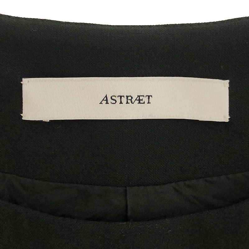 ASTRAET / アストラット サテン切替 ショルダージップ ノースリーブワンピース