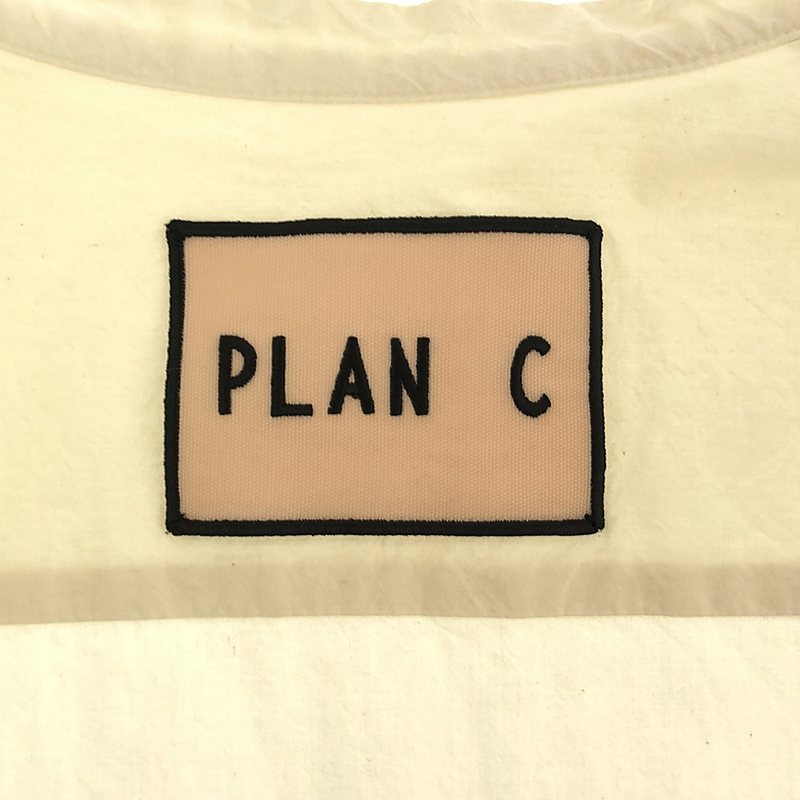 Plan C / プランシー ピンタックフリル バックドローストリング シャツ ブラウス