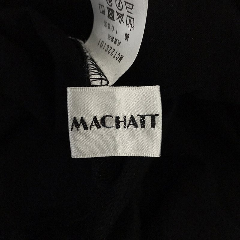 MACHATT / マチャット バックオープン ハイネックTシャツ