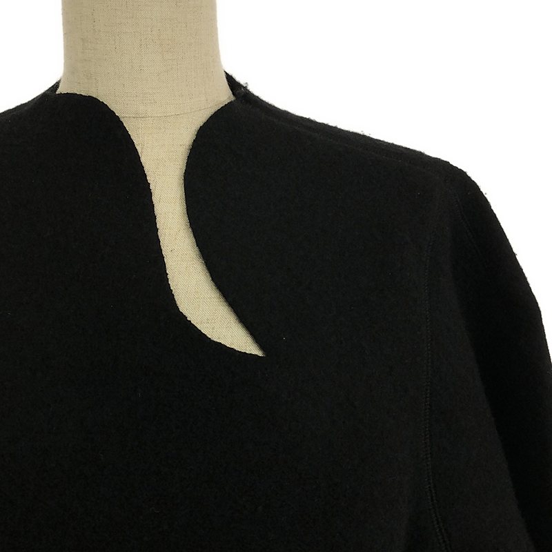 Mame Kurogouchi / マメクロゴウチ Wool Cashmere Frilled Knitted Dress / ウール カシミヤ ワンピース