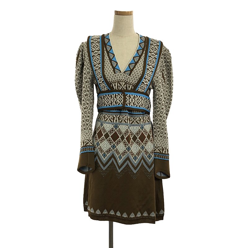 Fair Isle Knitted Dress / ジャガード ニット ワンピース