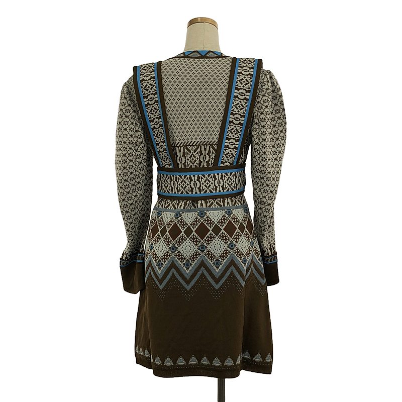 Mame Kurogouchi / マメクロゴウチ Fair Isle Knitted Dress / ジャガード ニット ワンピース