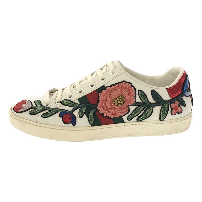 GUCCI / グッチ 431917 シェリーライン フローラル エンブロイダリー 刺しゅう スニーカー