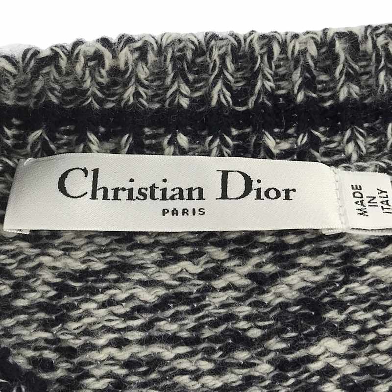 Christian Dior / クリスチャンディオール カシミヤブレンド バックロゴ ジャガード ニットベスト