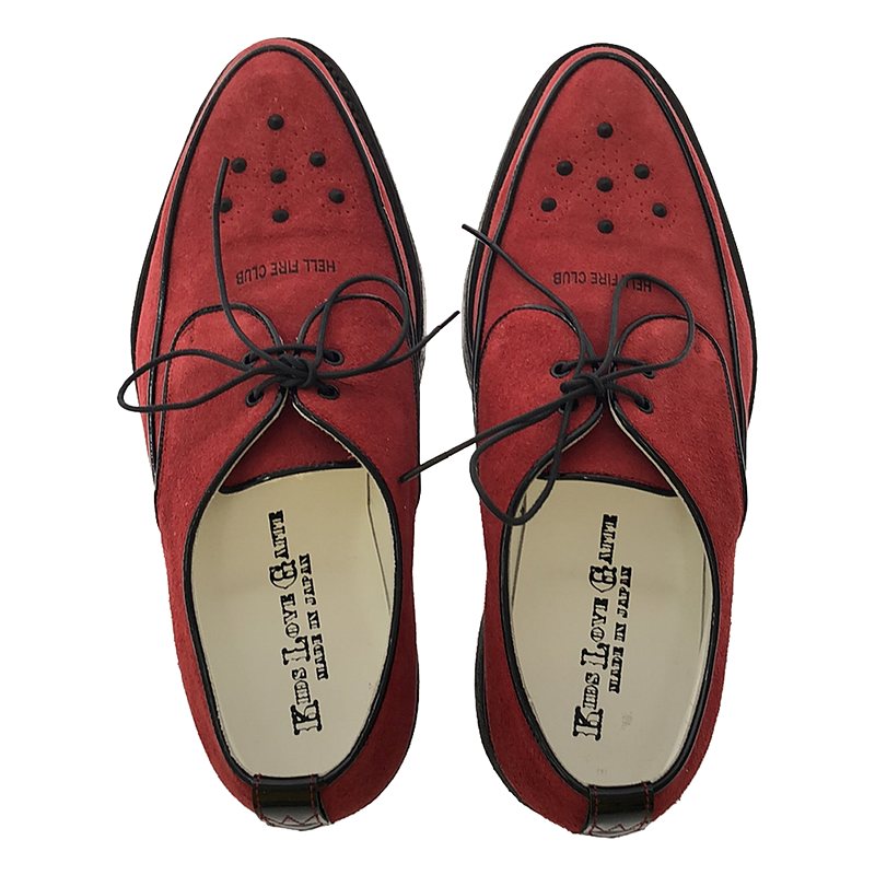 KIDS LOVE GAITE / キッズラブゲイト LEATHER SHOES スエードレザー パイピング スタッズ装飾 ラバーソール シューズ