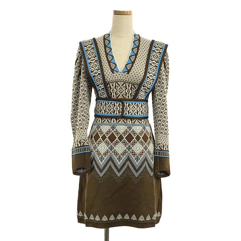 Fair Isle Knitted Dress / ジャガード ニット ワンピース