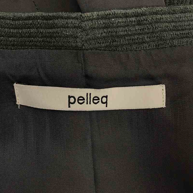 pelleq / ぺレック W cord clorless waist coat ウール コーデュロイ カラーレス コート ベスト