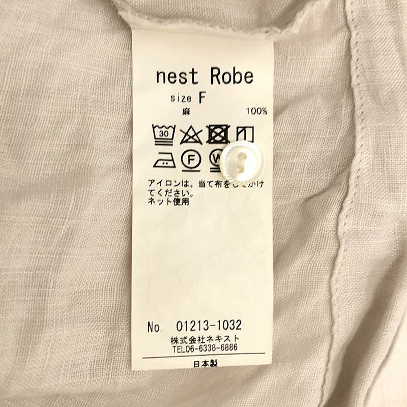 nest robe / ネストローブ リネンランタンスリーブ スモックワンピース