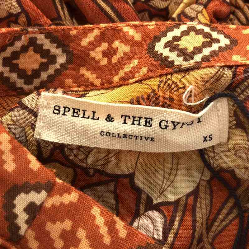 その他 フラワープリント フリル ティアード ワンピース