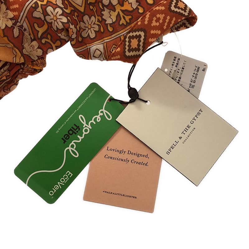 その他 フラワープリント フリル ティアード ワンピース