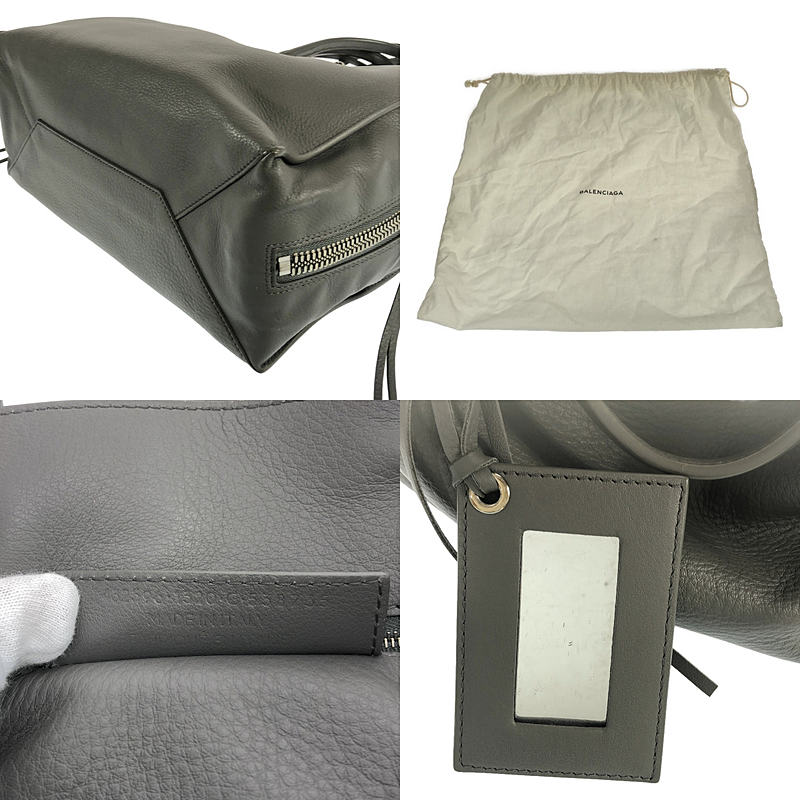 BALENCIAGA / バレンシアガ ペーパー B4 / 2way ショルダー付き レザー トートバッグ