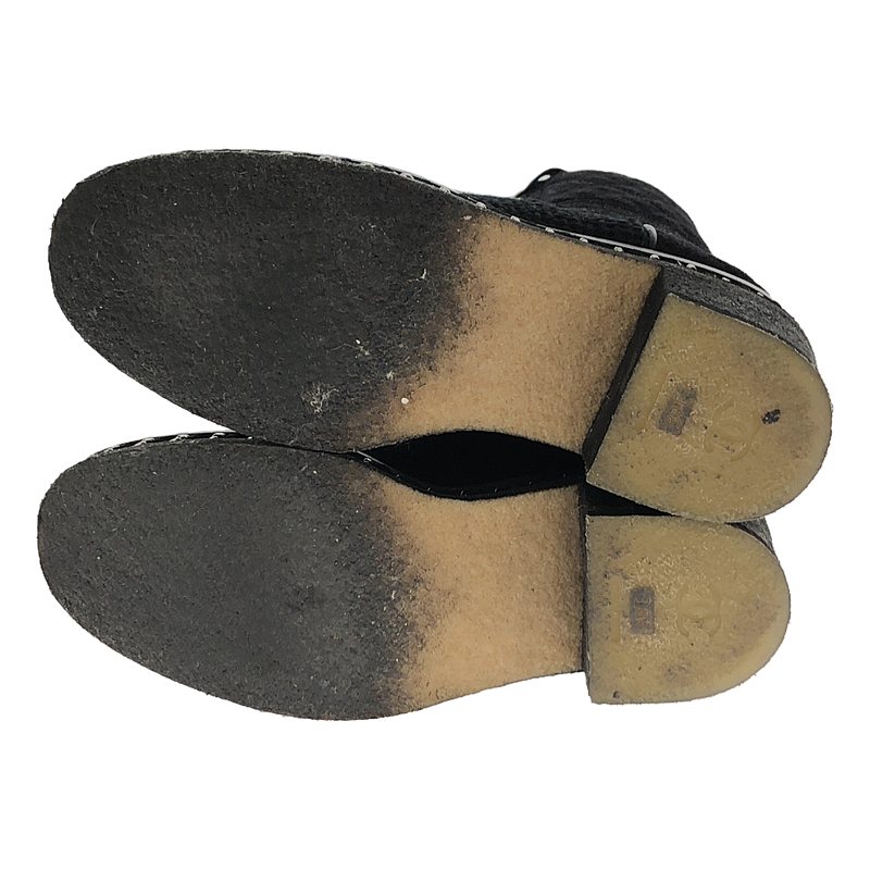 CHANEL / シャネル ツイード ウール チェーンソール ブーツ