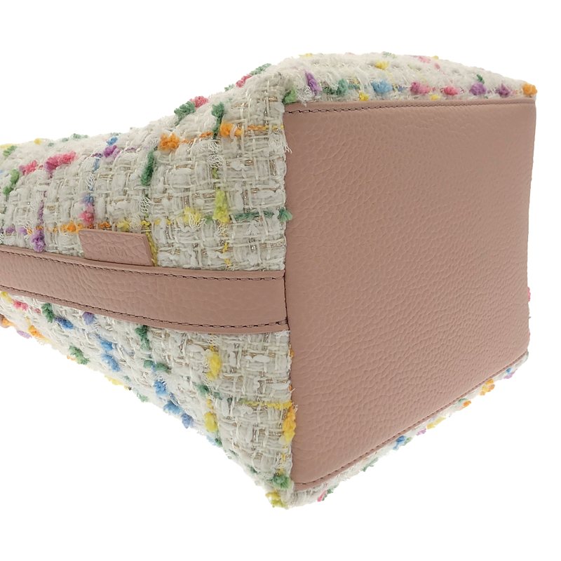 VASIC / ヴァジック Bond Tweed / ホリデー マルチツイード レザー切替 ハンドバッグ