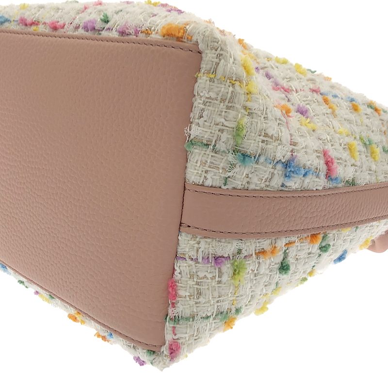 VASIC / ヴァジック Bond Tweed / ホリデー マルチツイード レザー切替 ハンドバッグ