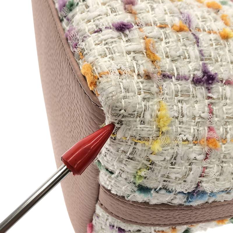 VASIC / ヴァジック Bond Tweed / ホリデー マルチツイード レザー切替 ハンドバッグ