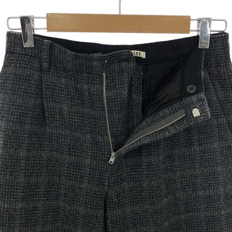 AURALEE / オーラリー GLEN CHECK WIDE SLACKS ウール チェック ワイドスラックス パンツ