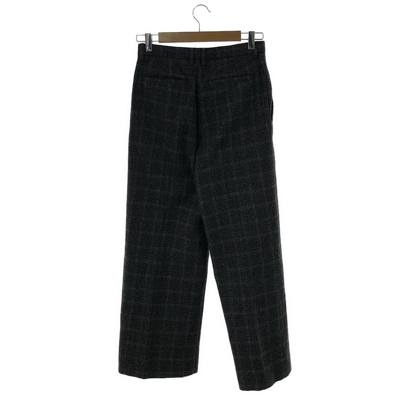 AURALEE / オーラリー GLEN CHECK WIDE SLACKS ウール チェック ワイドスラックス パンツ