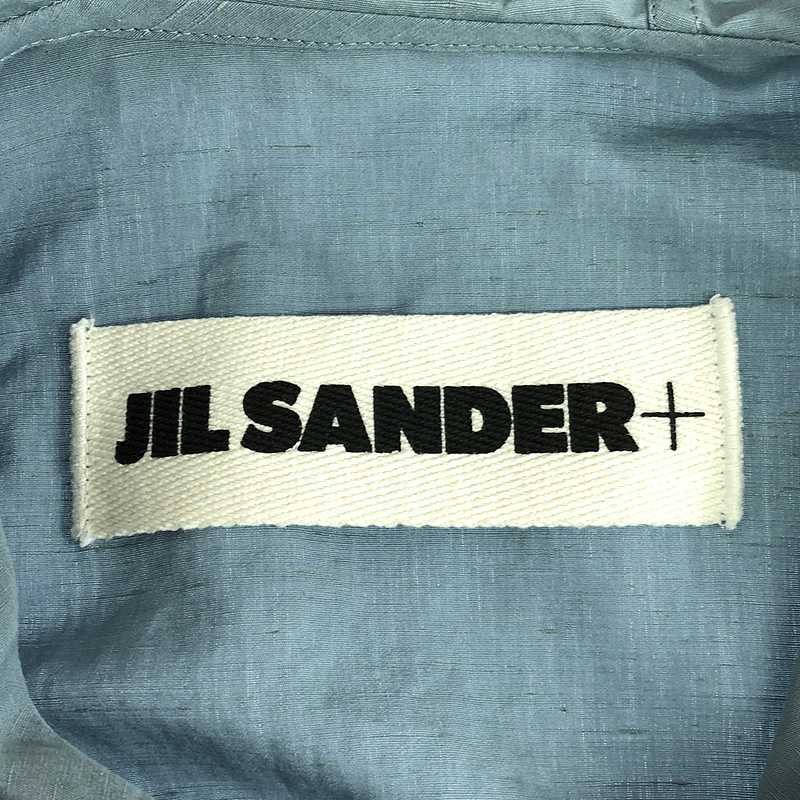 JIL SANDER+ / ジルサンダープラス コットン リネン シルク オーバーサイズ フーデッドシャツ ジャケット