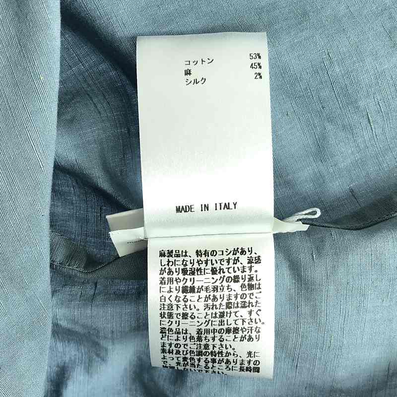 JIL SANDER+ / ジルサンダープラス コットン リネン シルク オーバーサイズ フーデッドシャツ ジャケット