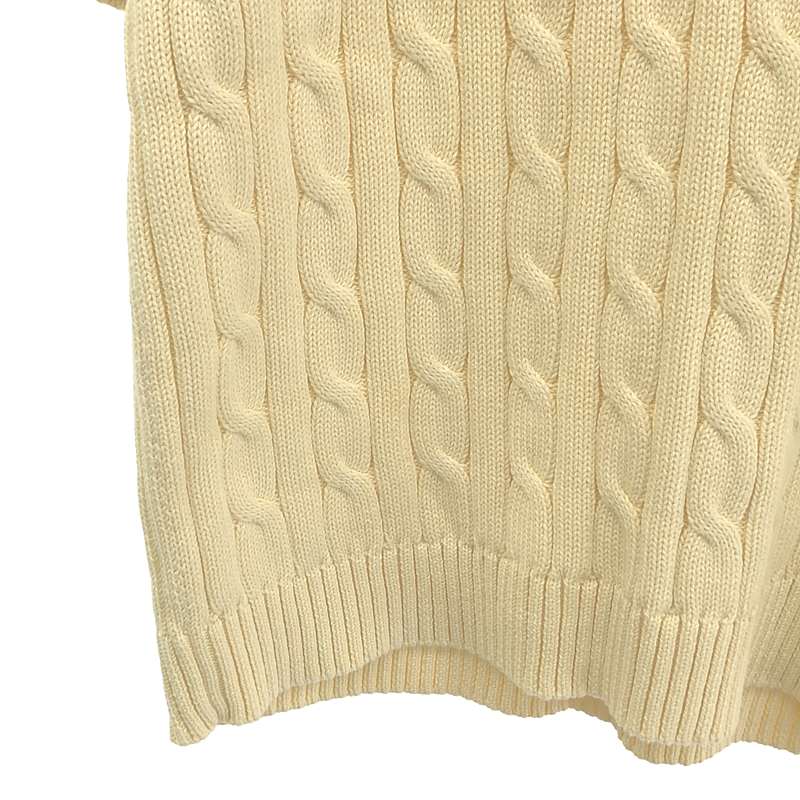 Lauren Ralph Lauren / ローレンラルフローレン ケーブルニット コットン ショートスリーブニット