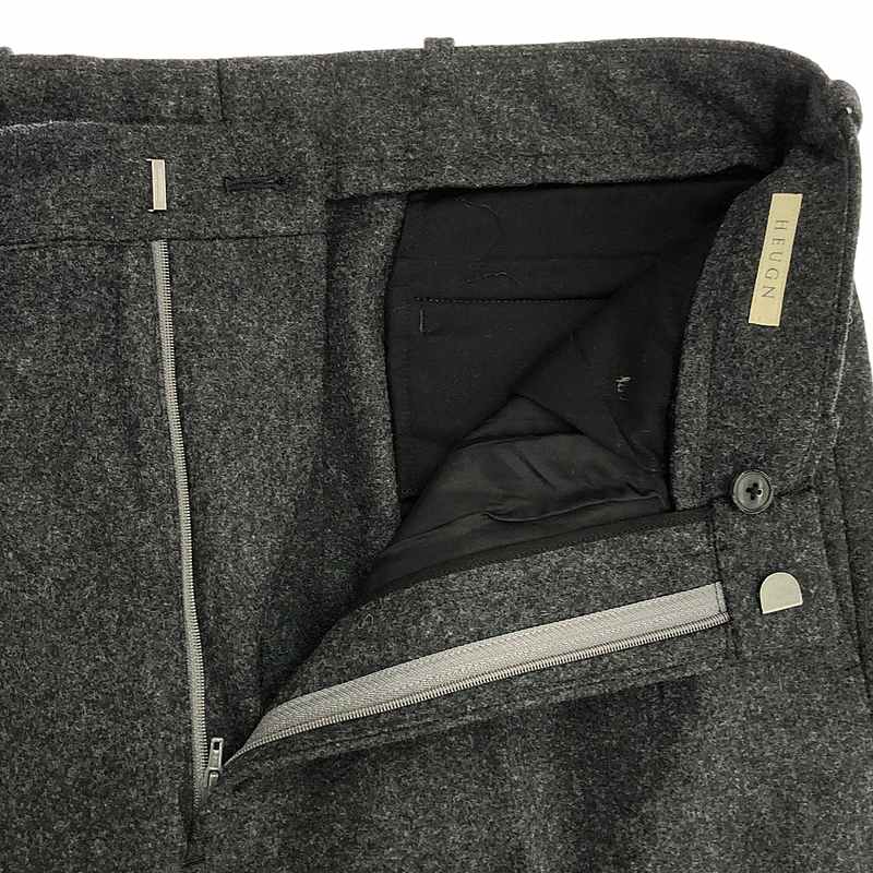 HEUGN / ユーゲン TROUSER 027 ウール 2プリーツ トラウザー スラックス