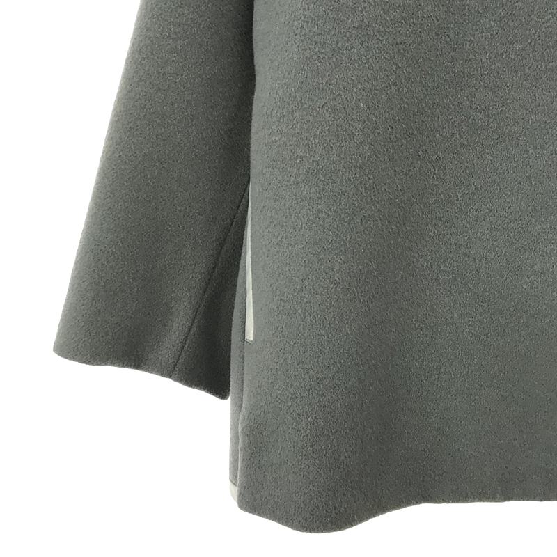 yori / ヨリ ウール ノーカラー ショートコート