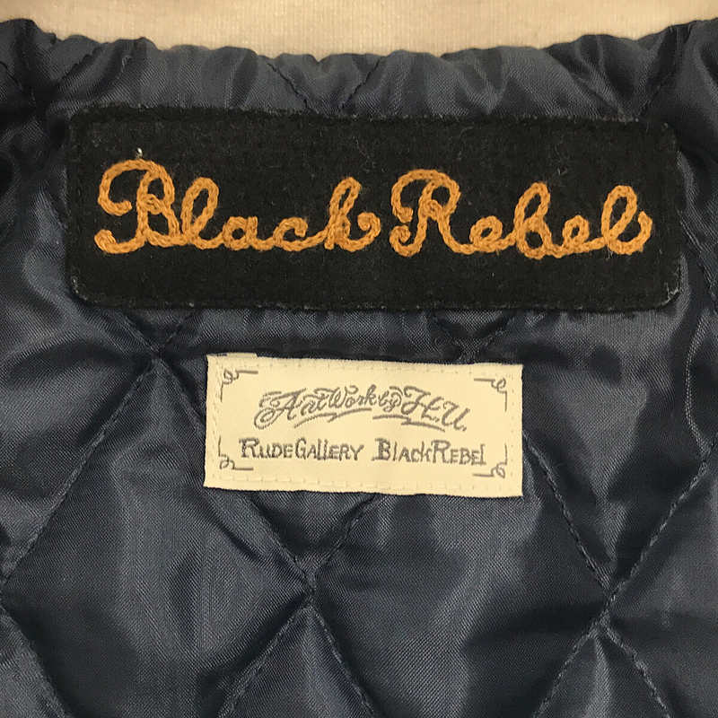 RUDE GALLERY BLACK REBEL / ルードギャラリー ブラックレベル SWALLOW SOUVENIR JACKET ベロア 刺繡 ブルゾン