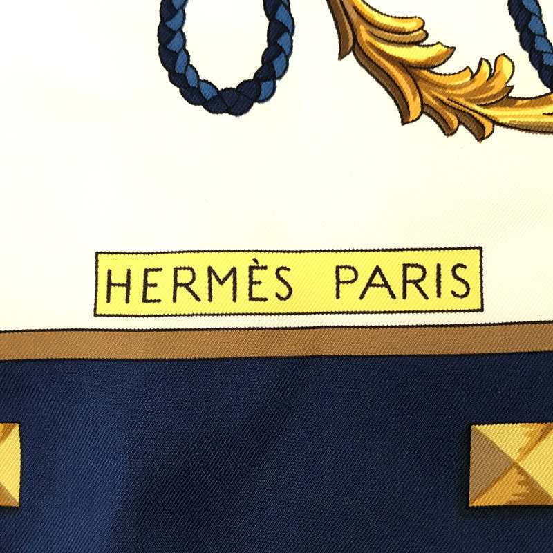HERMES / エルメス シルク100％ 総柄 スカーフ
