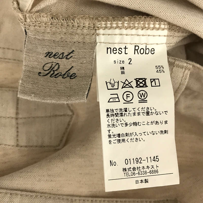 nest robe / ネストローブ コットンリネンオックスペインターパンツ