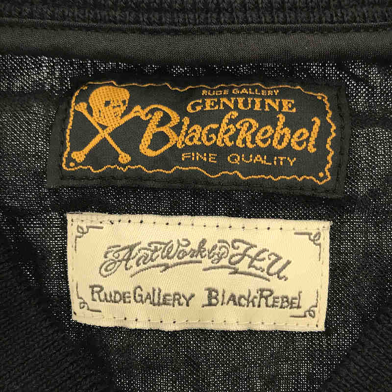 RUDE GALLERY BLACK REBEL / ルードギャラリー ブラックレベル SWALLOW SOUVENIR JACKET リネン 刺繡 ブルゾン