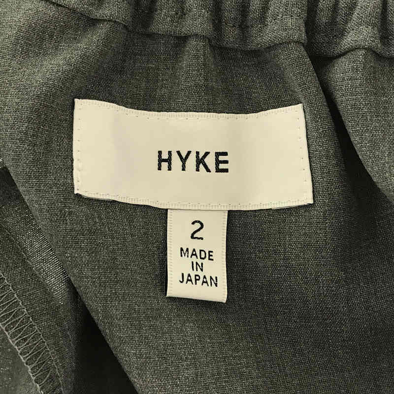 HYKE / ハイク ウエストゴム 無地 スラックス パンツ
