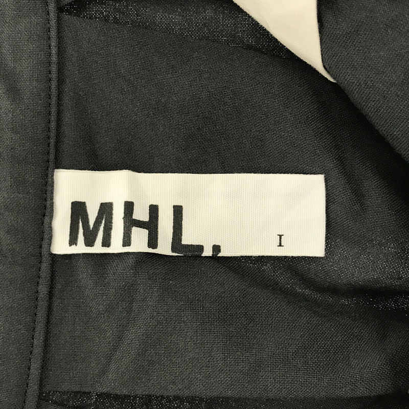 MHL. / エムエイチエル マーガレットハウエル コットン ウール フロントダブルボタン フレアスカート