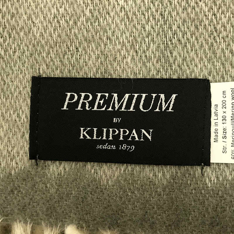 KLIPPAN PREMIUM / クリッパンプレミアム ウール100％ フリンジ大判ストール