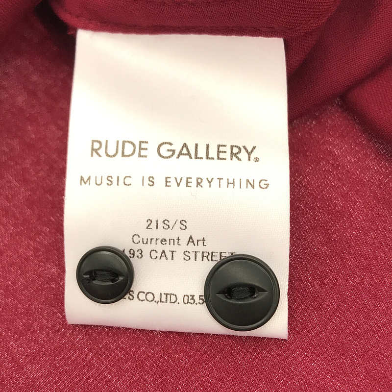 RUDE GALLERY / ルードギャラリー RUDE OPEN COLLAR SHIRT レーヨン オープンカラー シャツ