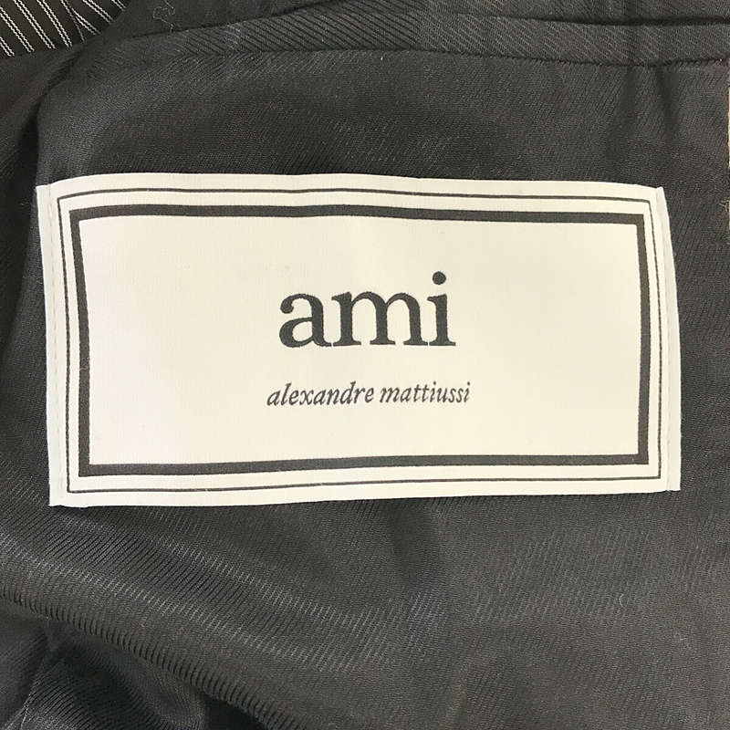 AMI Alexandre Mattiussi / アミ・アレクサンドルマテュッシ Car Coat ウール 千鳥柄 ロング チェスターコート