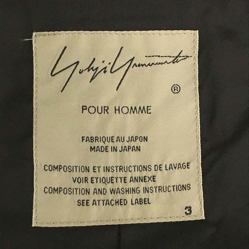 YOHJI YAMAMOTO POUR HOMME / ヨウジヤマモトプールオム リネンレーヨン エポレット テーラードジャケット