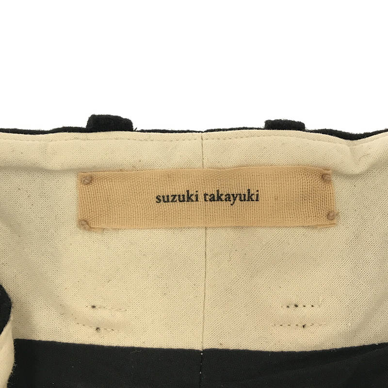 suzuki takayuki / スズキタカユキ ウール ワイド ラップド パンツ