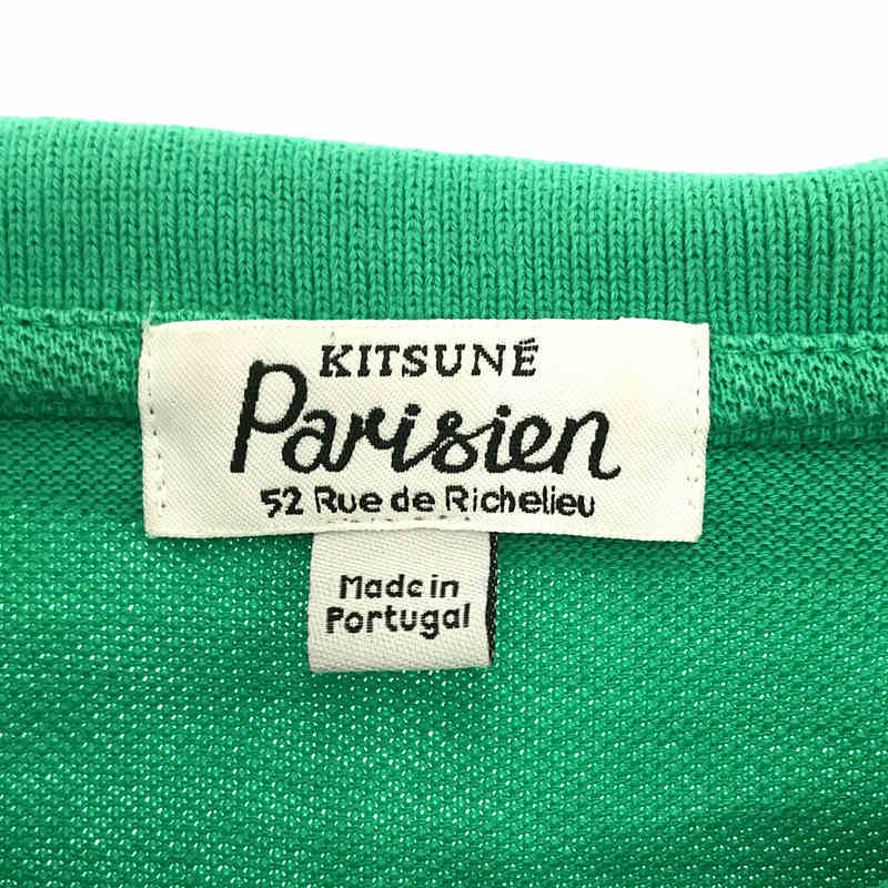 Maison Kitsune PARISIEN / メゾンキツネ パリジャン コットン 無地 ワッペンロゴ ポロシャツ