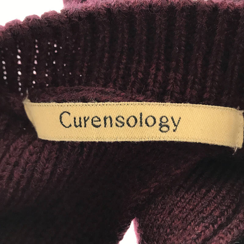 Curensology / カレンソロジー スリット入り ウール ニット セーター