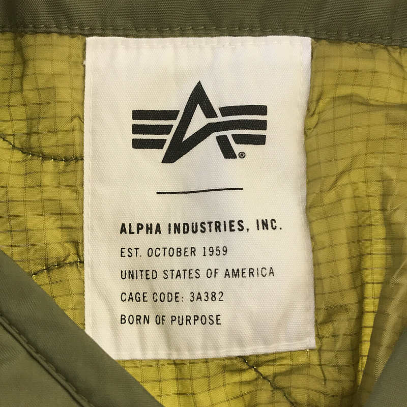 リバーシブル ボア キルト ライナーコートalpha industries / アルファ インダストリーズ