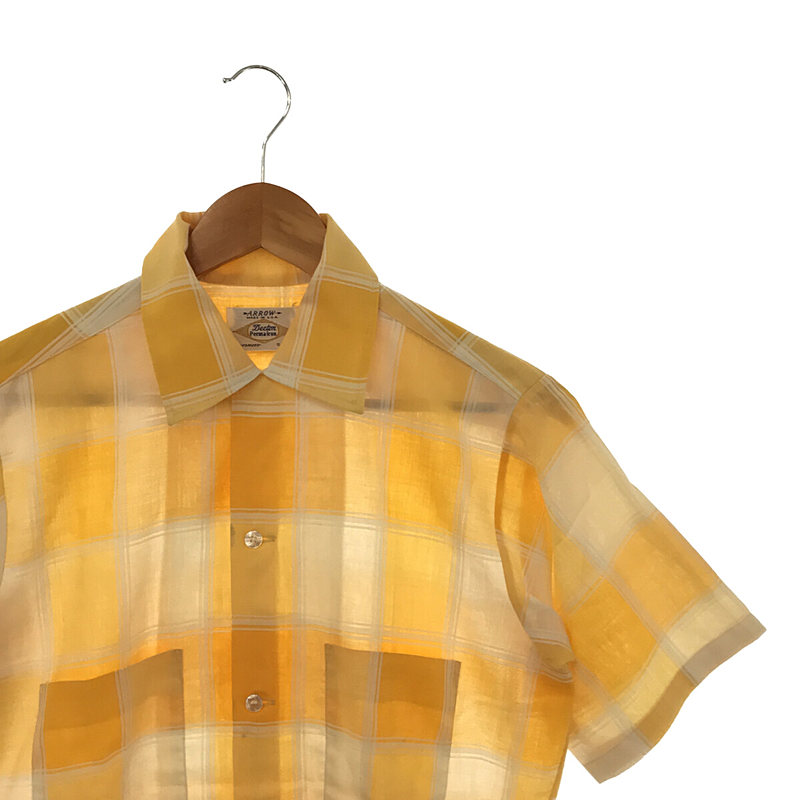 ARROW vintage  check shirts orange