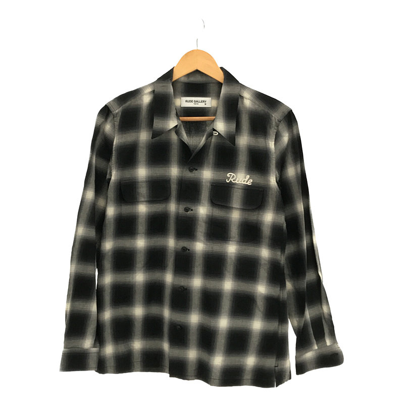 OMBRE CHECK OPEN COLLAR SHIRT オンブレチェック オープンカラー シャツRUDE GALLERY / ルードギャラリー