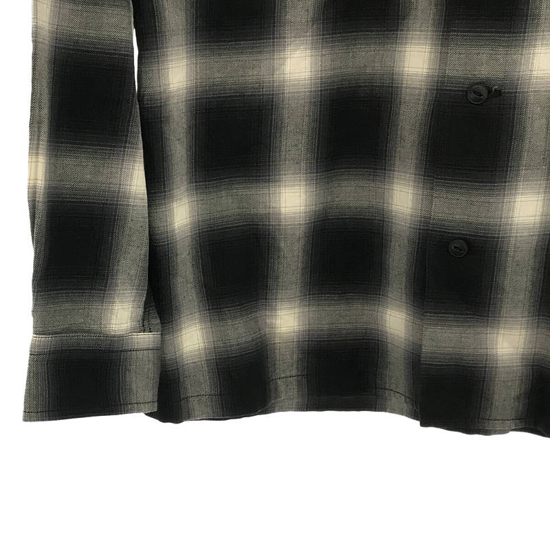 RUDE GALLERY / ルードギャラリー OMBRE CHECK OPEN COLLAR SHIRT オンブレチェック オープンカラー シャツ